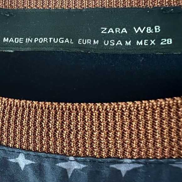 EUC Zara split hem Moroccan print blouse sz M poly/rayon - Picture 8 of 11